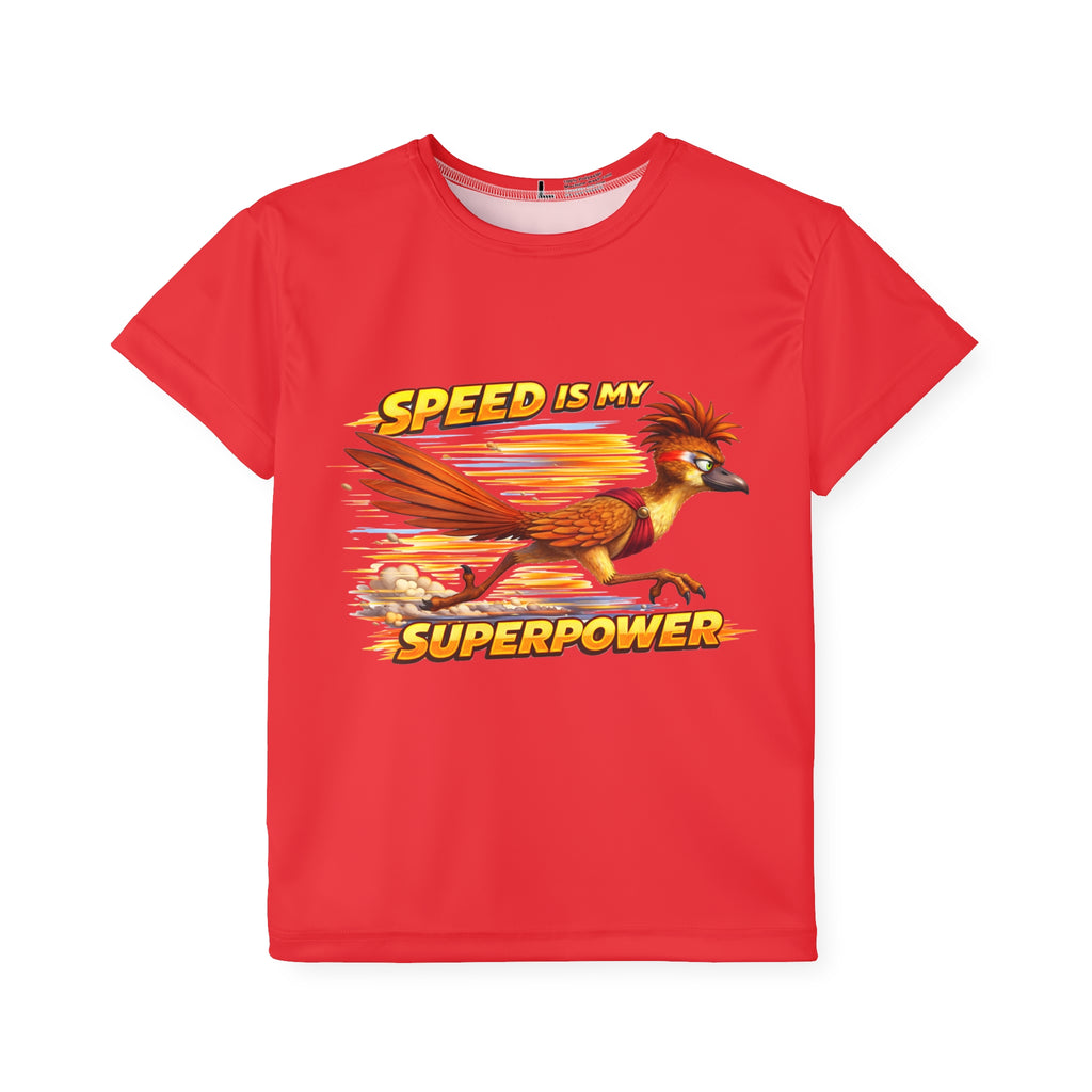 Kids Jersey — "Speed Is My Superpower" Roadrunner Rudy Rush  Tee