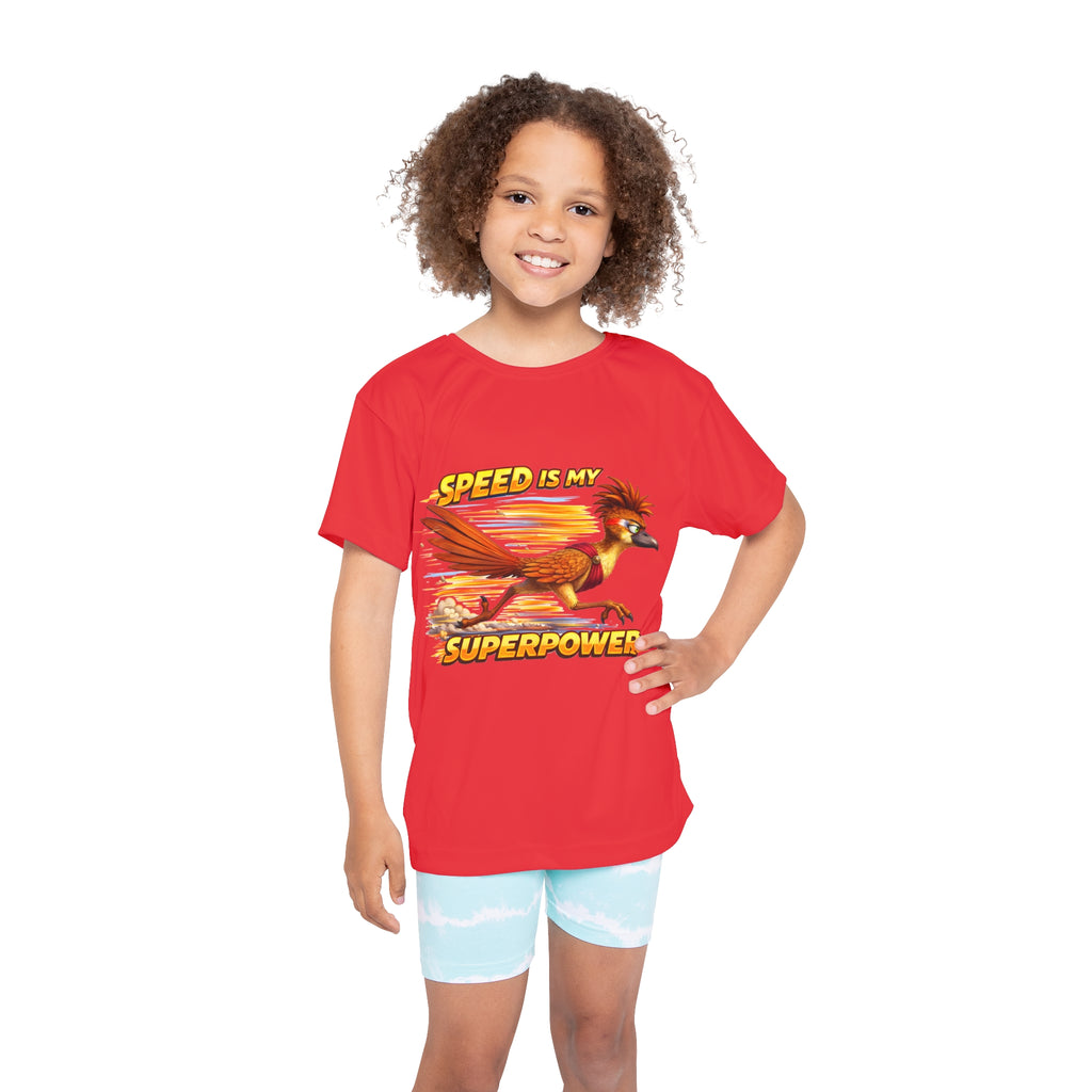Kids Jersey — "Speed Is My Superpower" Roadrunner Rudy Rush  Tee