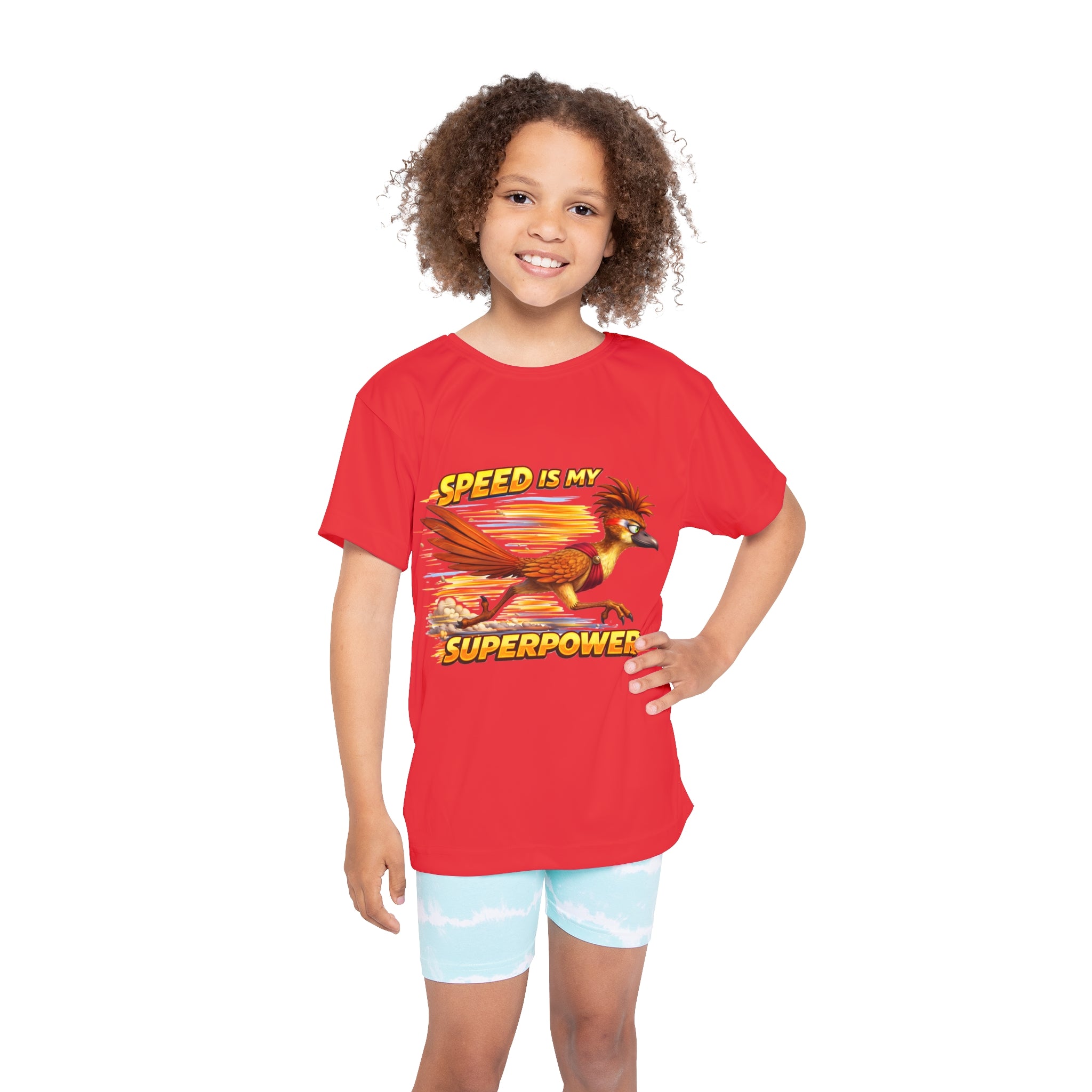 Kids Jersey — "Speed Is My Superpower" Roadrunner Rudy Rush  Tee